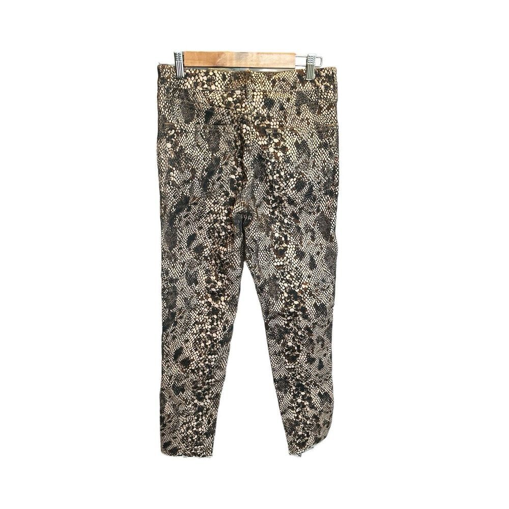 FREE PEOPLE / We The Free Snakeskin Print Raw Hem Skinny Jeans‎ Hi Rise 31 NEW
